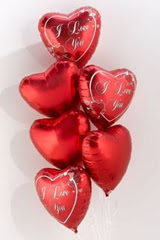  Ankara çiçek satışı  6 adet kirmizi folyo kalp uçan balon buketi