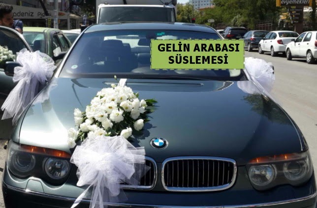 Gelin Arabası süslemesi Düğün arabası  Ankara çiçekçi ucuz ankaraya çiçek gönder 